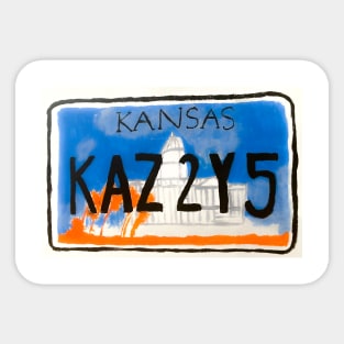 KAZ 2Y5 Licence Plate - SPN Sticker